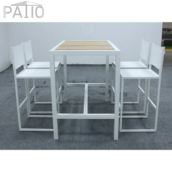 High Quality Aluminum Outdoor Garden Dining Bar Table Set for Restaurant 