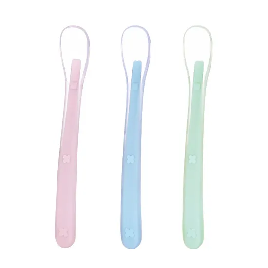Mixing Silicone Spoon PA Silicone Spoon Silicone Baby Feeding Silicone Soft Spoon 