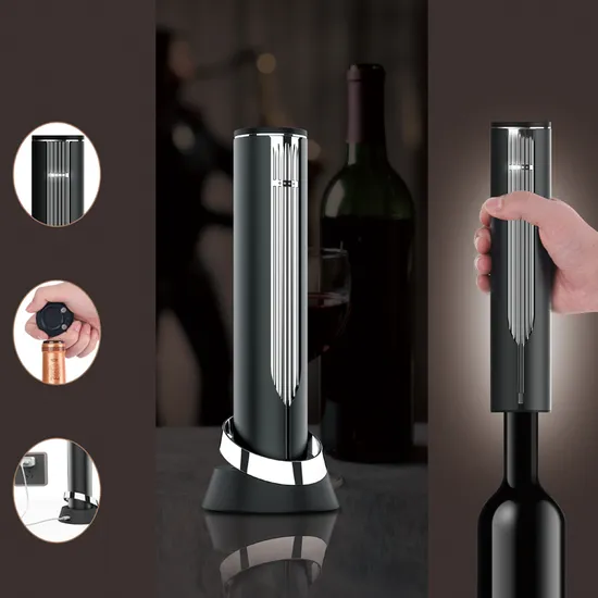 Electric Wine Opener Corkscrew Automatic Wine Bottle Opener Kit Cordless with Foil Cutter 