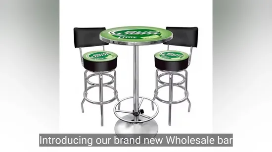 Wholesale Bar Height Table and Chair Set Stainless Steel Bar Table Sets 