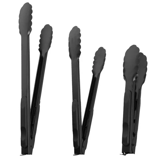 High Quality Stainless Steel BBQ Food Ice Square Clip Tong 