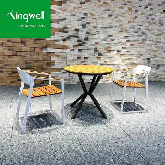 Hotel Bar Furniture Restaurant Furniture Outdoor Teak Bar Set for Coffee Shop 