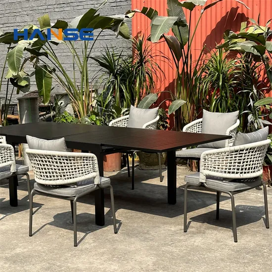 Teak Table Sets Outdoor Bar Dining Teak Table Chair Patio Furniture Rattan Garden Dining Sets 