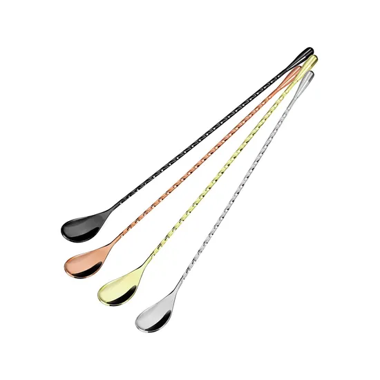 12 Inch Cocktail Spoon Bar Stirring Spoon Long Handle Stainless Steel Spiral Pattern Cocktail Mixing Shaker Spoon for St. George Skyy 