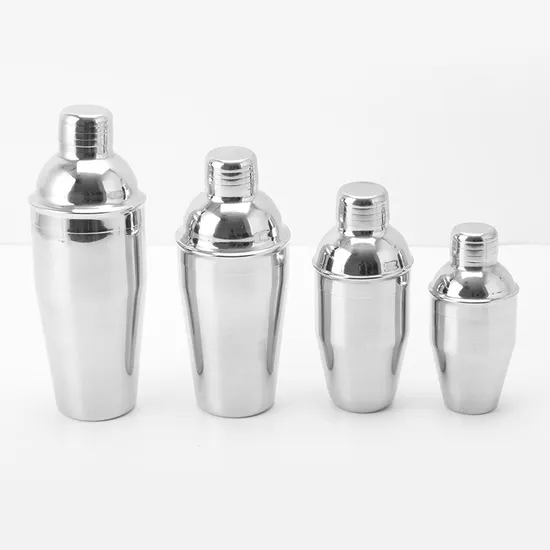 Customized Barware Silver Cocktail Shaker Stainless Steel 